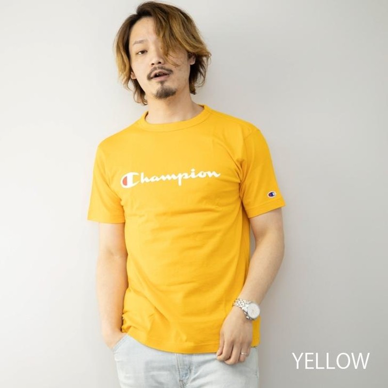 チャンピオン Tシャツ メンズ ロゴプリント ワンポイント クルーネック 無地 白 黒 半袖Tシャツ カットソー トップス 薄手 定番 春 夏 服  お洒落 C3-P302 | LINEショッピング