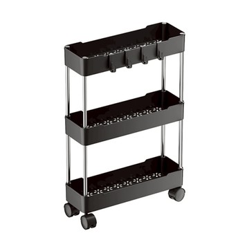 小麥購物 置物推車 窄款 L803  黑色  3層