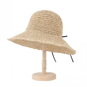 澄湖螺漁夫帽女夏帽子韓版百搭草帽小清新出游海邊編織鏤空沙灘帽