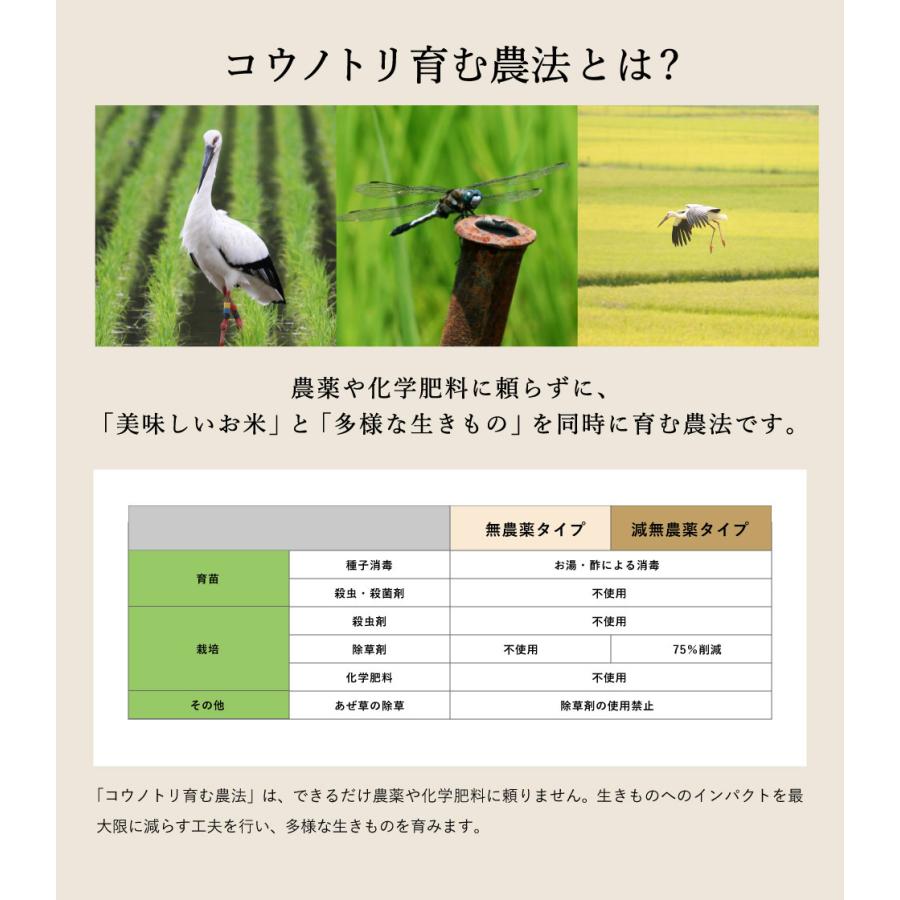 新米 令和5年産 無農薬 無化学食べる健康！食べる貢献！ コウノトリ育むお米 5kg コシヒカリ 西日本 兵庫県 但馬産特A