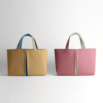 KOSHO ougi 褶皺帆布手提包 YM 男女通用，帆布，原裝，日本製造，京都，輕質，帶襯裡，帶鉤眼扣