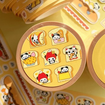 【面包】模切貼紙卷/可愛熊貓手帳拼貼貼紙