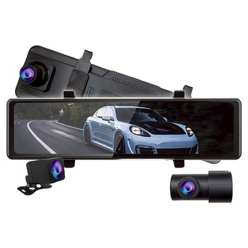 勝利者 三鏡頭CarPlay汽車紀錄器 30.48cm  128GB  主機 + GPS + 車內鏡頭 + 後鏡頭與後拉線 + 車充