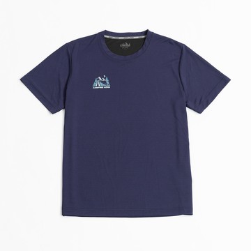 ADISI 男涼感型單向導濕速乾圖騰上衣 AL2511040 海軍藍 (M-3XL)