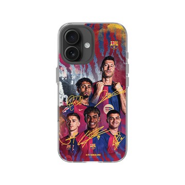 iPhone 16 Clear Case（相機按鈕） 透明 - FC Barcelona - Team 1 Signature Edition