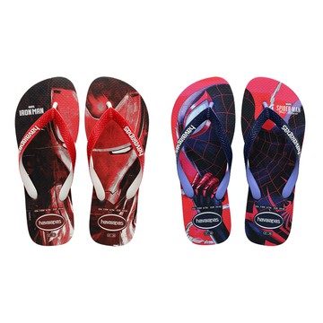 Havaianas Top Marvel Flip Flops 漫威 蜘蛛人 鋼鐵人 夾腳拖 4139511 【樂買網】