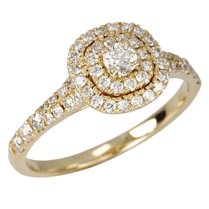 指輪 ダイヤモンドリング 取り巻き ダイヤ 0.5ct 18金 k18 18k  