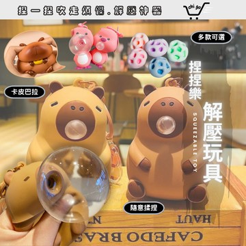 【🔥12小時出貨🔥】解壓捏捏樂 捏捏樂 卡皮巴拉 吊飾 鑰匙圈 包包掛件 鑰匙扣 吹泡泡公仔 吹泡泡公仔 舒壓玩具 解壓