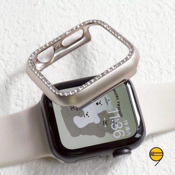 手錶保護殼 適用 Apple Watch 11 10 9 8 7 6 SE S10 全包單排鑽 42mm 46mm