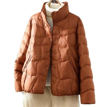 【米蘭精品】現貨+預購 頂級真羽絨外套90%鴨絨羽絨衣秋冬外套保暖上衣大碼休閒女裝-韓版女外套5色74mr27