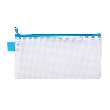 連勤 LANCHYN PEVA環保立體網狀拉鍊袋/LCM-01/票據用/藍