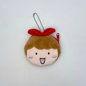 圓滾滾的A瑪大頭拉鍊零錢包