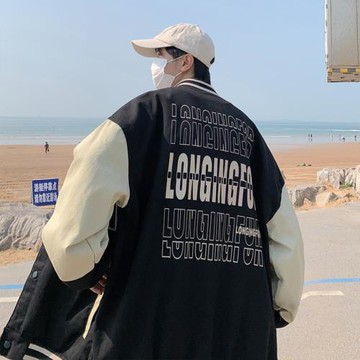 夾克男春秋新款寬松棒球服ins潮牌美式高街外套青少年機能沖鋒衣