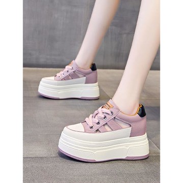 鏤空洞洞鞋女時尚2026夏季新款厚底內增高女鞋子百搭坡跟運動涼鞋