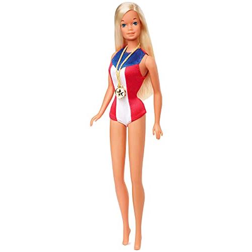 Barbie 1975 Gold Medal Doll Reproduction, Wearing Olympics-Themed