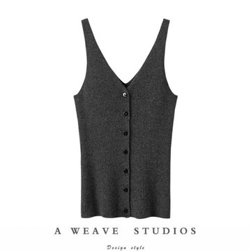 好穿呀！老喜歡這件了！羊絨吊帶女純羊絨開衫毛衣背心針織打底衫