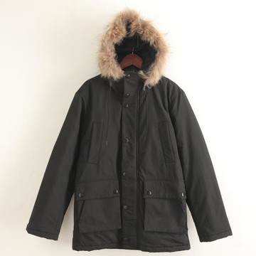 拉系列冬季新款 貉子毛領連帽棉服男裝休閑純色帥氣韓版外套