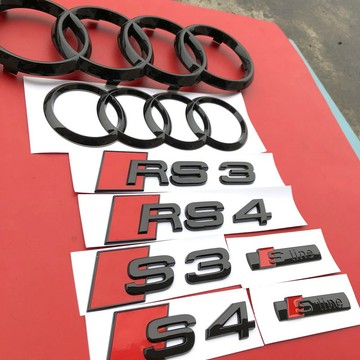 Audi 奧迪 RS S 尾標 字標 車標 側標 前標 RS4 RS3 S3 S4 S5 RS5 SLINE 後標 字母
