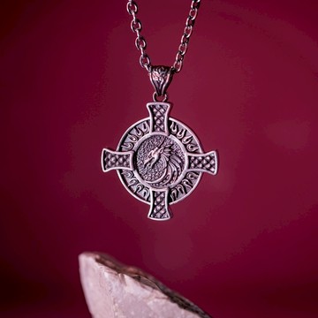 【JK銀飾】龍鱗格紋 吊墜／925純銀【吊墜、項鍊】