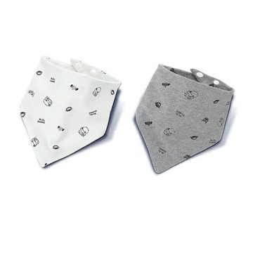 酷咕鴨嗶嗶猴雙面三角領巾2入 KU-2240【德芳保健藥妝】