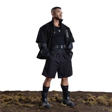 OUTOF - 款號58  brother jacket 毛呢拼皮 短款寬松 夾克外套