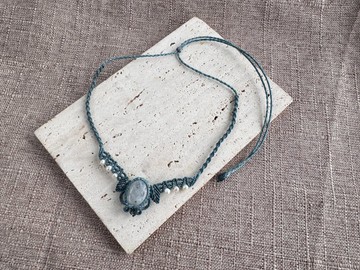 250314 Macrame 月亮石 編織 頸鍊