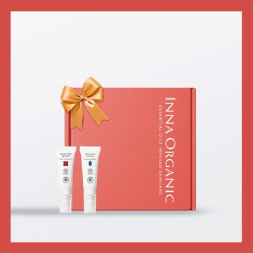 【童顏有機 Inna Organic】 日夜柔嫩護唇雙入組 | 玫瑰天竺葵舒緩護唇膏+乳香撫紋護唇膏 有機純素