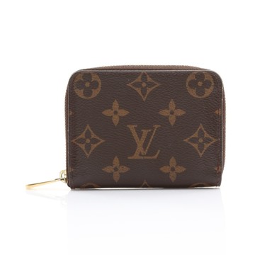 LOUIS VUITTON LV 路易威登 棕色 原花帆布 拉鍊 零錢包 M60067 【二手名牌BRAND OFF】