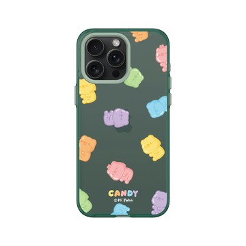 iPhone 15 Pro Max Clear 憂墨綠 - 嗨小強 Hi John - 小強軟糖