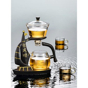 (免運)玻璃自動茶具2025新款家用磁吸功夫茶壺茶杯懶人專用泡茶神器套裝
