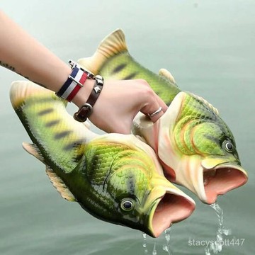 🔥桃園出貨🔥【8.5萬人收藏】新款魚拖鞋防滑搞怪居家室內防水男士一字拖潮流學生情侶涼拖鞋女踩屎感拖鞋