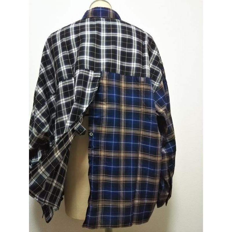 SALE> 40%OFF JieDa ASYMMETRY L/S SHIRT (PPL × NV) ジエダ jieda