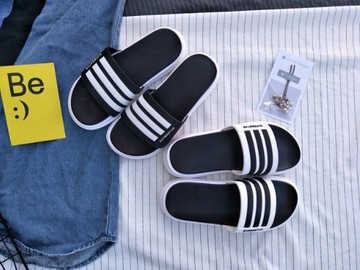 FINDSENSE Z1 日系 男 時尚 潮流 三杠條紋 防滑沙灘拖鞋 浴室拖鞋