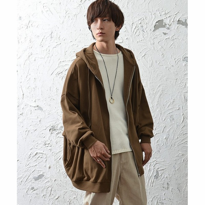 Minority メンズ長袖ドルマンスリーブビッグシルエットスウェットzipパーカー Men トップス パーカー 通販 Lineポイント最大get Lineショッピング