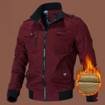 秋冬季中青年加絨工裝外套男士戶外純棉大碼休閑立領夾克潮韓版