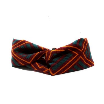 古著百搭 燈芯絨 交叉髮帶