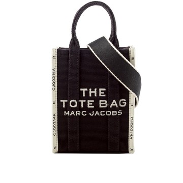 [平輸]MARC  JACOBS THE JACQUARD TOTE 雙色迷你手機托特包(黑色)