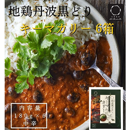 地鶏丹波黒どりと京都府産黒大豆のキーマカリー 6箱 鶏肉 レトルトカレー 6人前 黒豆 常温 キーマカレー ご当地 丹波山本 チキン