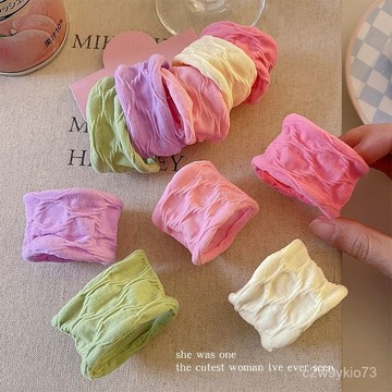 臺灣🚍8H出🉑兒童馬尾麵膜新款高彈力橡皮筋皮筋髮圈頭繩髮繩頭髮不傷耐用髮飾