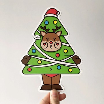 cheeky cheeky 厚面子 聖誕樹 聖誕鹿 聖誕卡