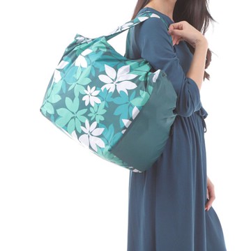 ENVIROSAX 大容量保溫束口購物袋─綠葉