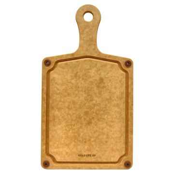 GOLD LIFE 高密度不吸水木纖維砧板 34 x 19 x 0.6 cm 耐熱95°C 環保安心  S  木紋色  1個