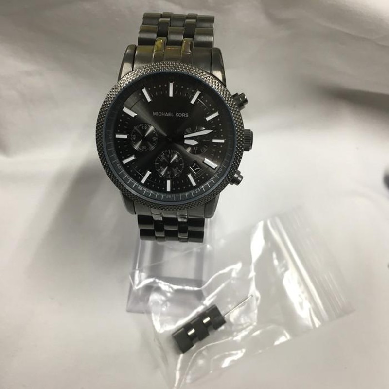 MICHAEL KORS クロノグラフ腕時計 シルバー/ブラック MICHAEL KORS マイケルコース 腕時計 手表 メンズ クロノグラフ