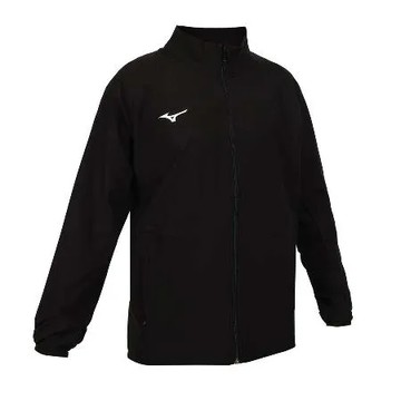 MIZUNO 男針織外套-上衣 休閒 慢跑 黑白