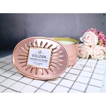 Voluspa 美國 香氛精油蠟燭 普羅塞克玫瑰 Prosecco Rose 12oz 鐵罐 全新 雙芯