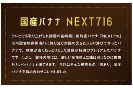 国産バナナ1kg　6ヶ月定期便