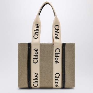 Woody medium bag in beige canvas