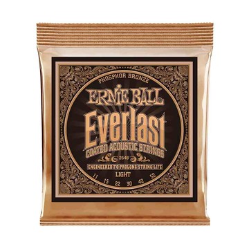 Ernie Ball Everlast Light Coated Phosphor Bronze 2548 超薄鍍膜 民謠吉他套弦 11-52