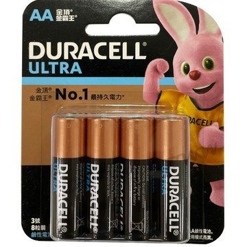 【DURACELL】金頂 鹼性電池 ULTRA鹼性超能量電池3號 / 4號2入 3號/4號8入 (吊卡/收縮隨機出貨)
