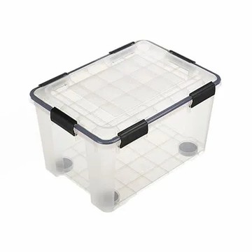 【聯府 KEYWAY】KT35 Fine防潮整理箱35L(附輪)-透明